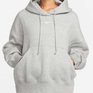 Nike womens M over-oversized hoodie, heather gray.
